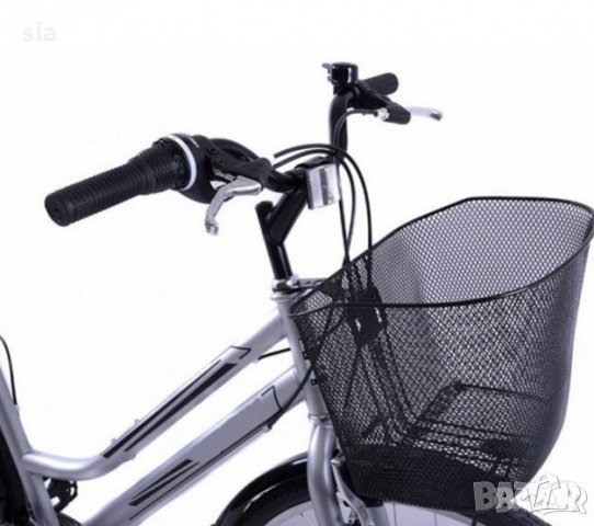 Кошница за велосипед, багажник със ситна мрежа, 29/ 26 см., черна, снимка 3 - Аксесоари за велосипеди - 31947678