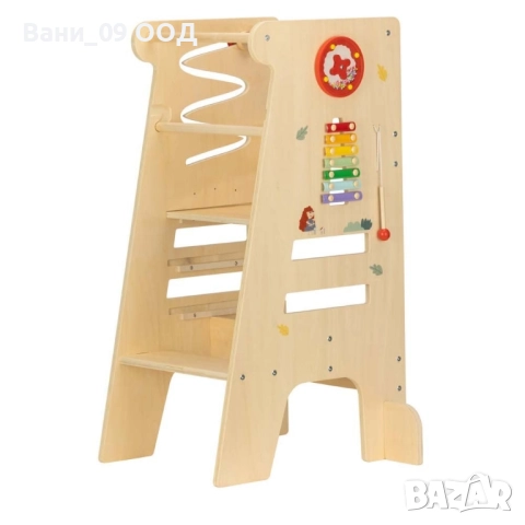 Детска кула "Монтесори" с различни активности, снимка 4 - Образователни игри - 51861761