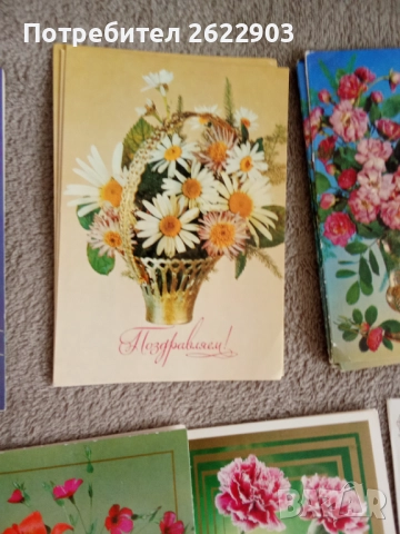 Руски поздравителни картички, снимка 3 - Колекции - 52413797
