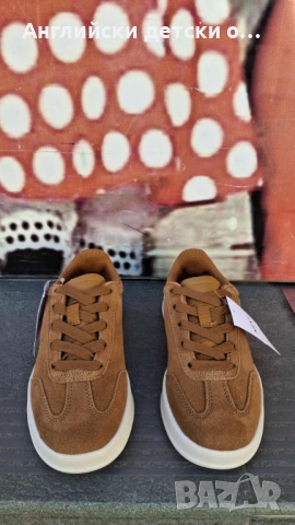 Английски детски полукецове от естествена кожа/велур-Next, снимка 6 - Детски обувки - 52814037