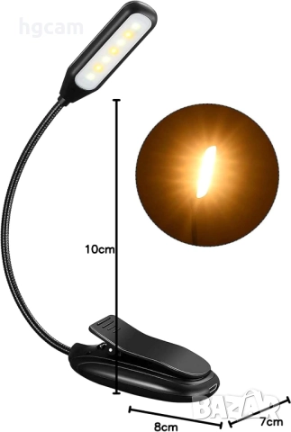 LED лампичка с гъвкаво рамо и защипване GARV R888, снимка 7 - Лед осветление - 52367597