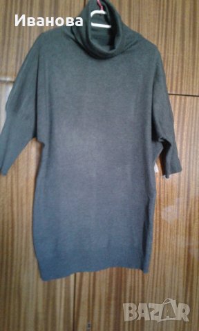 Сива дълга блуза - подарявам към закупен артикул, снимка 1