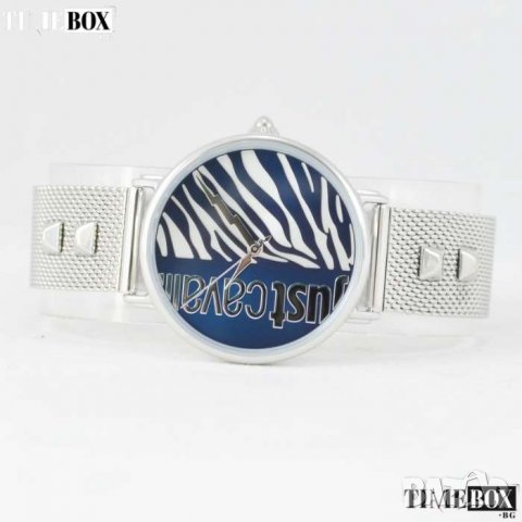 JUST CAVALLI Zebra Mesh Blue JC1L077M0065. Нов дамски часовник, снимка 3 - Дамски - 30501559