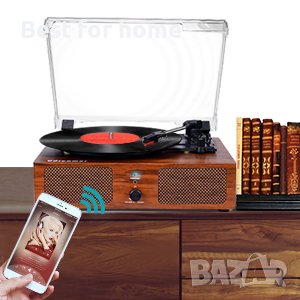 Грамофон с винилови грамофонни плочи1, блуут и запис Udreamer UD001-Y, снимка 14 - Грамофони - 37387693