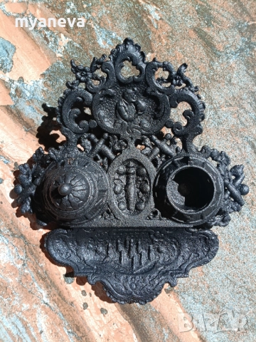 Немска чугунена мастилница от  "Moritz Müller", снимка 8 - Антикварни и старинни предмети - 51756753