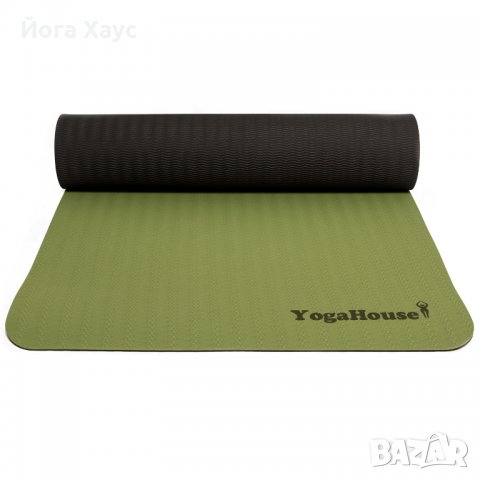 Екологична Постелка за Йога/Пилатес/Фитнес, 6мм с Чанта за пренасяне 