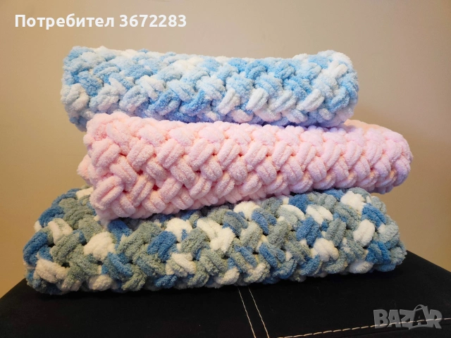 Ръчно плетено бебешко/детско одеяло - различни модели, снимка 15 - Спално бельо и завивки - 53307367