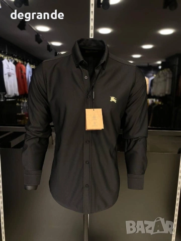 Мъжка риза Burberry в Бяло Зелено Черно, снимка 2 - Ризи - 53050002