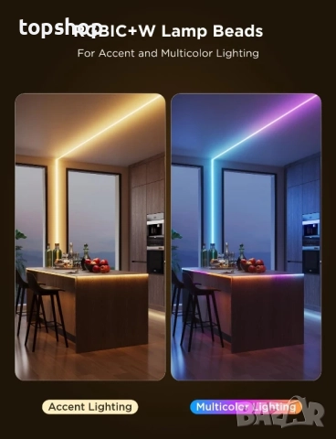 ЧИСТО НОВО Govee COB LED лента Pro, 3 метра LED светлини съвместими с Alexa, Google Assistant..., снимка 5 - Лед осветление - 51598442