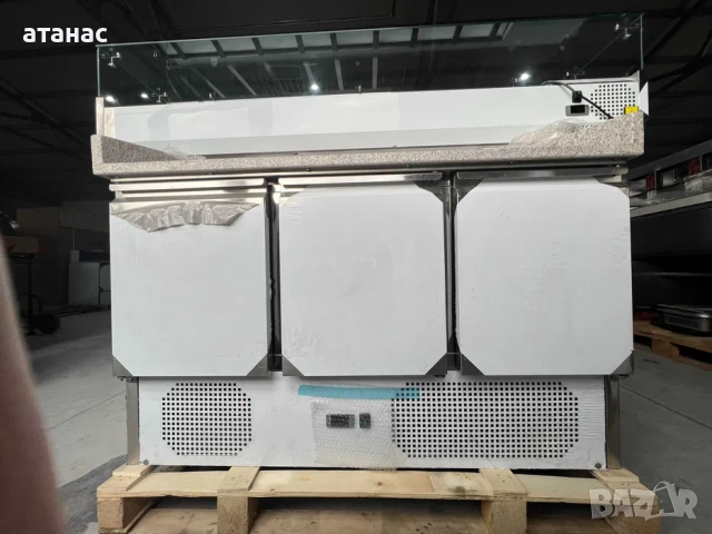 Хладилна пица маса с гранитен плот/Немска/Нова