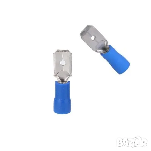 Комплект 20 плоски мъжки кабелни обувки 0.5–1.5 mm², снимка 2 - Аксесоари и консумативи - 55867351