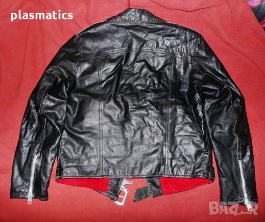 Кожено яке с подплата, снимка 4 - Якета - 30475429