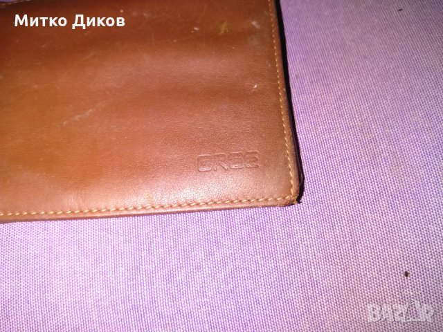Портфейл Грии естествена кожа -120х95мм, снимка 2 - Портфейли, портмонета - 30345614