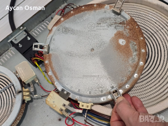 Керамичен плот за вграждане – за части (нагреватели Yueka + платки + окабеляване), снимка 10 - Печки, фурни - 52893935