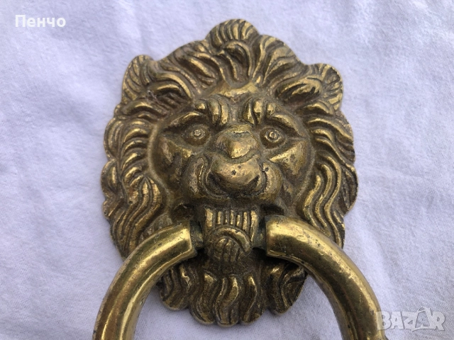 старо бронзово чукало за врата, снимка 4 - Антикварни и старинни предмети - 27008946