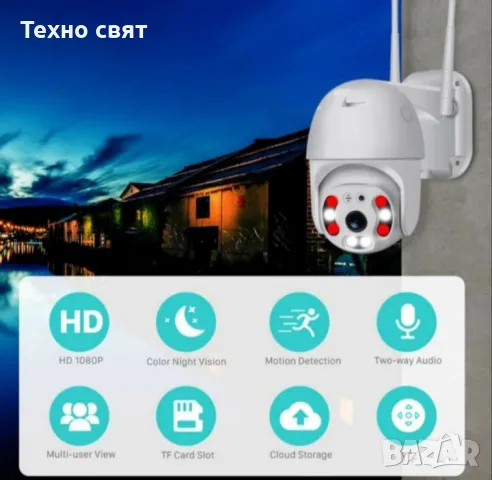 5 БРОЯ Външа камера 5mp 2 антени цветно нощно виждане IP66 WIFI, снимка 6 - Камери - 47695292