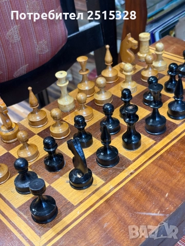 стара табла и шах, снимка 2 - Шах и табла - 52649815