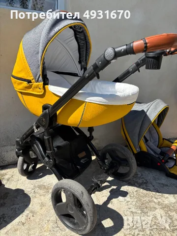 Количка 3 в 1 Krausman, Nexxo Yellow