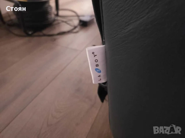 Синьо - зелен кожен диван двойка с ел релакс механизъм La-z-boy, снимка 6 - Дивани и мека мебел - 51955388