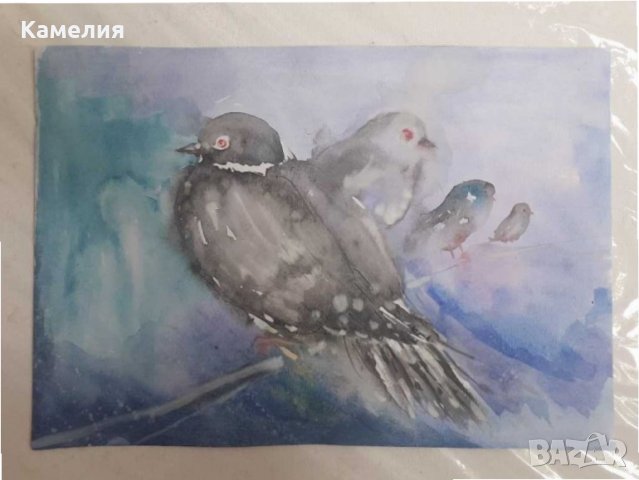 Картина: "Гълъби", снимка 1