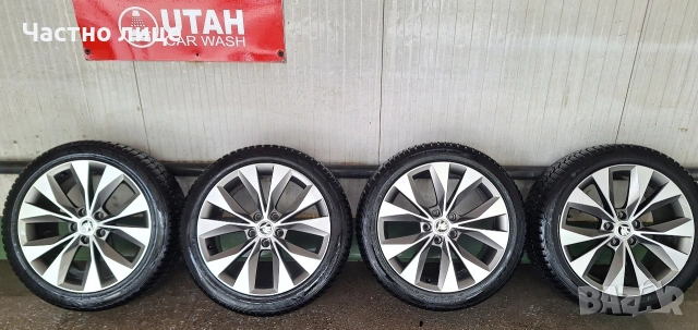 Продавам 4бр оригинални 18-ки джанти от Шкода Супърб трета генерация модел"Cassiopeia" 