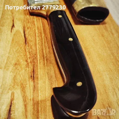 Ловен масивен нож, с дръжка от биволски рог Нов!, снимка 18 - Ножове - 49911772