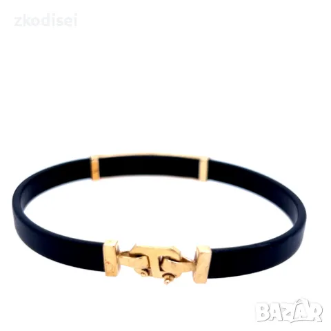 Златна гривна със силикон 5,07гр. 14кр.проба:585 модел:29935-1, снимка 2 - Гривни - 49376533