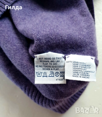 POLO Ralph Lauren 100% вълна пуловер S, снимка 5 - Блузи с дълъг ръкав и пуловери - 52770338