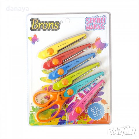 1570 Къдрава ножичка за декорация с 6 сменяеми приставки