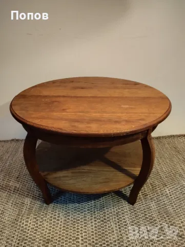 Стара дъбова маса за кафе, снимка 6 - Маси - 48485881