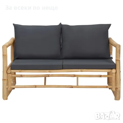 Градинска пейка с възглавници, 115 см, бамбук Код P423, снимка 5 - Градински мебели, декорация  - 50062258
