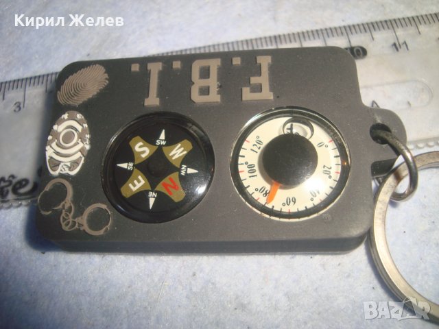 F.B.I. - СУВЕНИРЕН РЯДЪК СИЛИКОНОВ КЛЮЧОДЪРЖАТЕЛ с ВГРАДЕНИ КОМПАС и ТЕРМОМЕТЪР по ФАРЕНХАЙТ 31950, снимка 8 - Колекции - 38163448