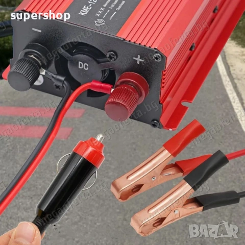 Инвертор 12V-220V 1000W UKC с Дисплей Преобразовател на Напрежението, снимка 3 - Аксесоари и консумативи - 54306029