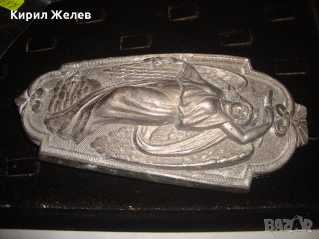 СТАР БАРОКОВ МЕТАЛЕН БАРЕЛЕФ АПЛИКАЦИЯ ОЛОВО СТИЛЕН и КРАСИВ 20887, снимка 3 - Антикварни и старинни предмети - 31696949
