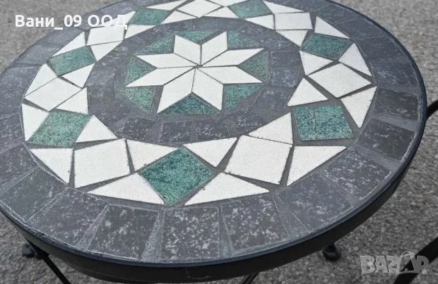 Красив градински сет маса с 2 стола, снимка 2 - Градински мебели, декорация  - 44232990