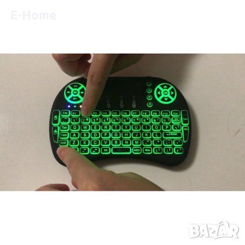 Безжична мини клавиатура с LED подстветка и тъчпад, снимка 4 - Клавиатури и мишки - 30918172