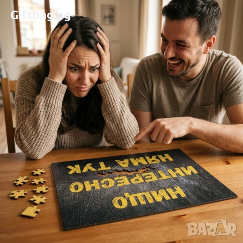 Дървен пъзел „Нищо интересно няма тук“, снимка 2 - Игри и пъзели - 54108096