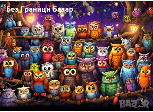 Нов Пъзел Семейство бухали 1000 части – идеален подарък за любители