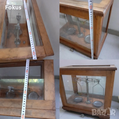 Стара българска лабораторна, лекарска, аптекарска везна, снимка 6 - Антикварни и старинни предмети - 51497913