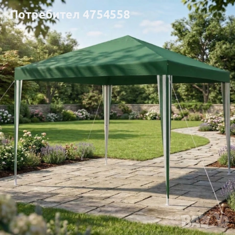 Сгъваема градинска шатра тип павилион 3 х 3 метра - водоустойчива и стабилна
