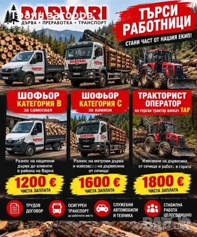 фирма за дърводобив търси работници