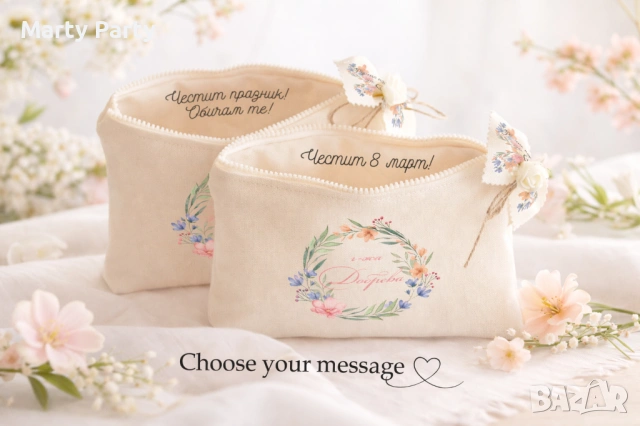 Несесер за 8 март с лично съобщение , снимка 6 - Подаръци за жени - 53298024