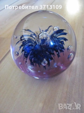 Кристална тежест за бюро, преспапие , Бавария