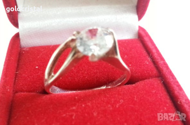 сребърен пръстен с циркон , снимка 5 - Антикварни и старинни предмети - 17305065