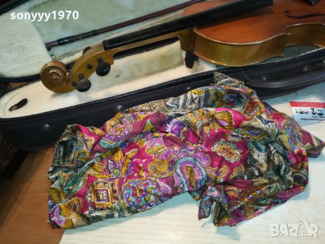 цигулка с лък и куфар-внос англия 0102221909, снимка 6 - Струнни инструменти - 35638839