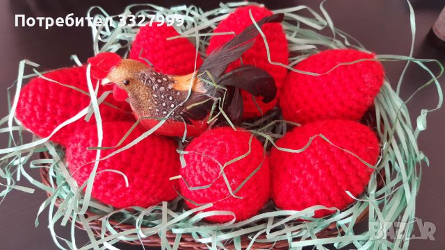 Ръчно плетени Великденски яйца, снимка 8 - Декорация за дома - 39854147