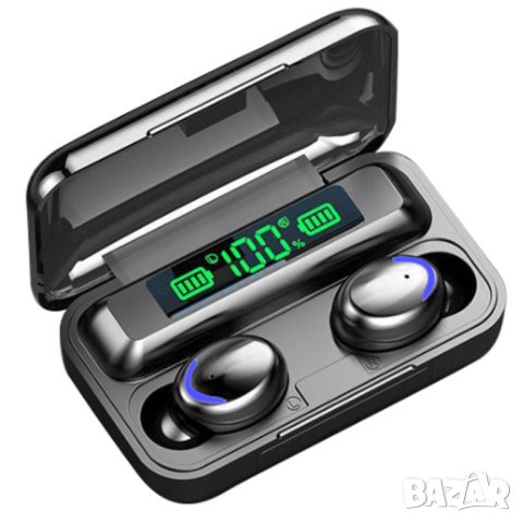 Безжични Блутут Слушалки TWS F9 5C tws Пауър Банк външна батерия безкабелни слушалки с дисплей и тъч, снимка 6 - Слушалки, hands-free - 42279388