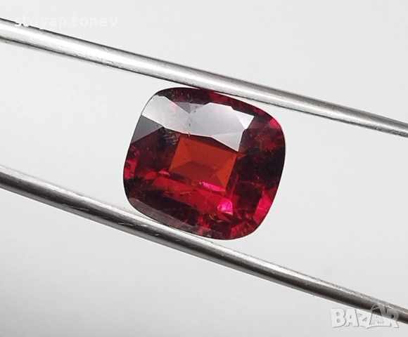 Спесартит гранат с кадифен червено оранжев цвят 4.11кт.! Нов!, снимка 5 - Други - 52695282