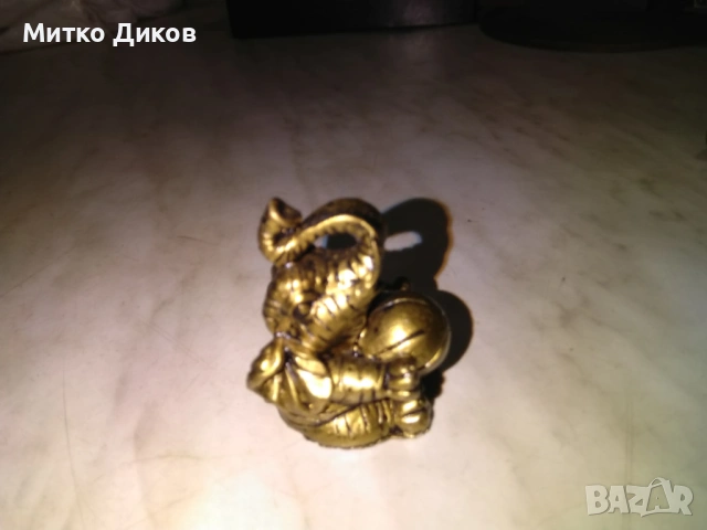 Слонче  с топка скулптурка 45мм х 36мм, снимка 6 - Декорация за дома - 53328178