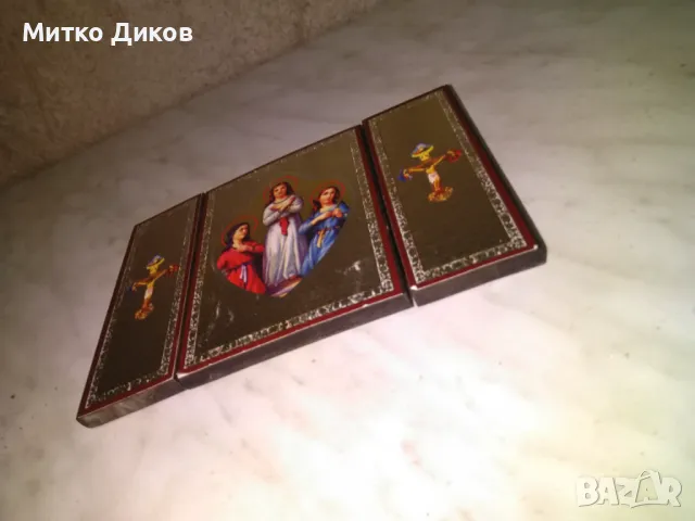 Икона нова 3 части сгъваема с гръб икона 167х115мм и 115х82мм и 115х42мм, снимка 6 - Икони - 48593239
